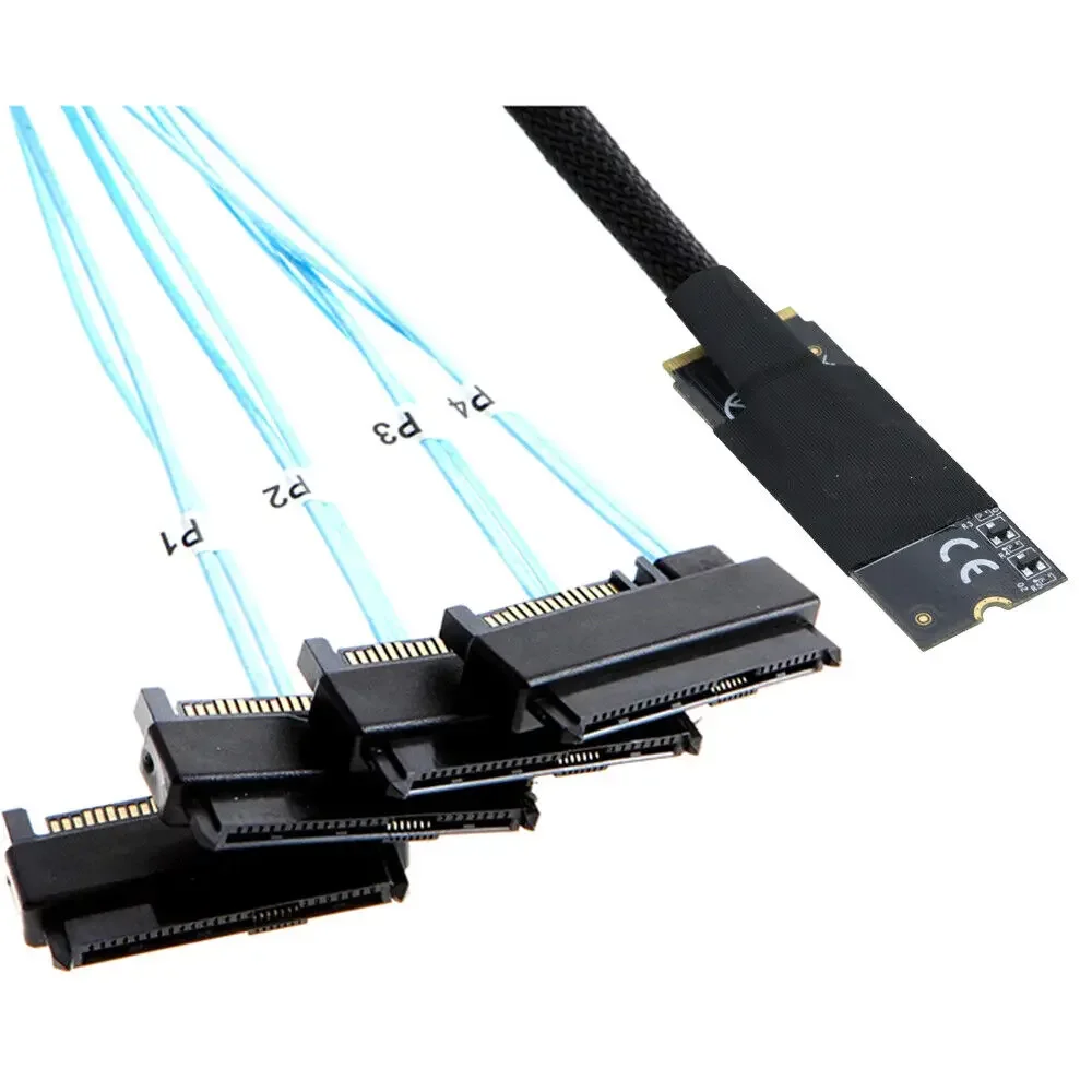 Cable Conversión M.2 SFF-8643 a SFF-8482 SAS Servidor Alta Velocidad - imagen 2