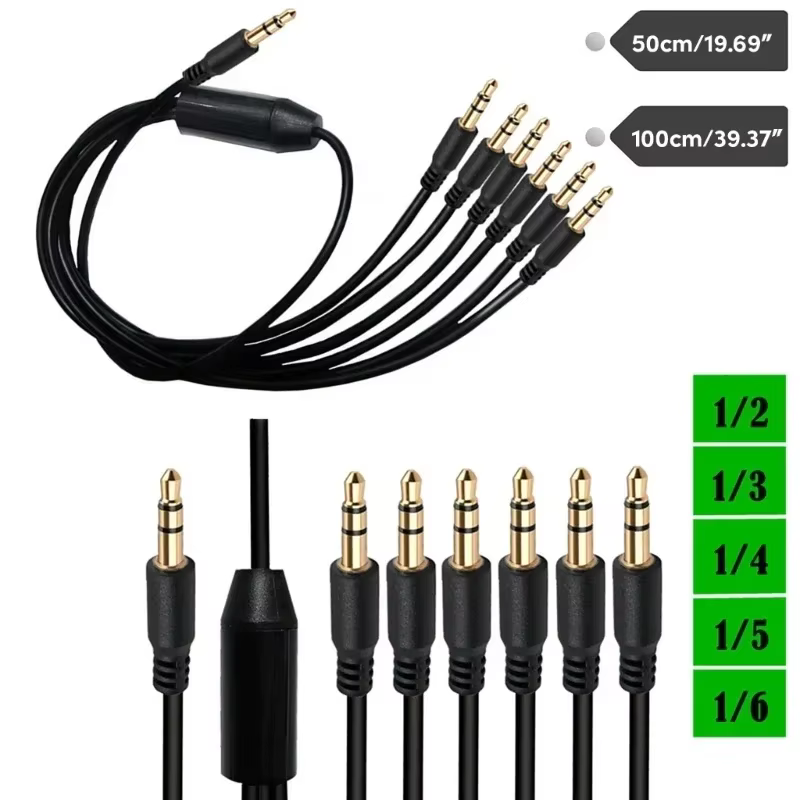 Cable Divisor Jack 3,5 mm para Auriculares y Ordenador