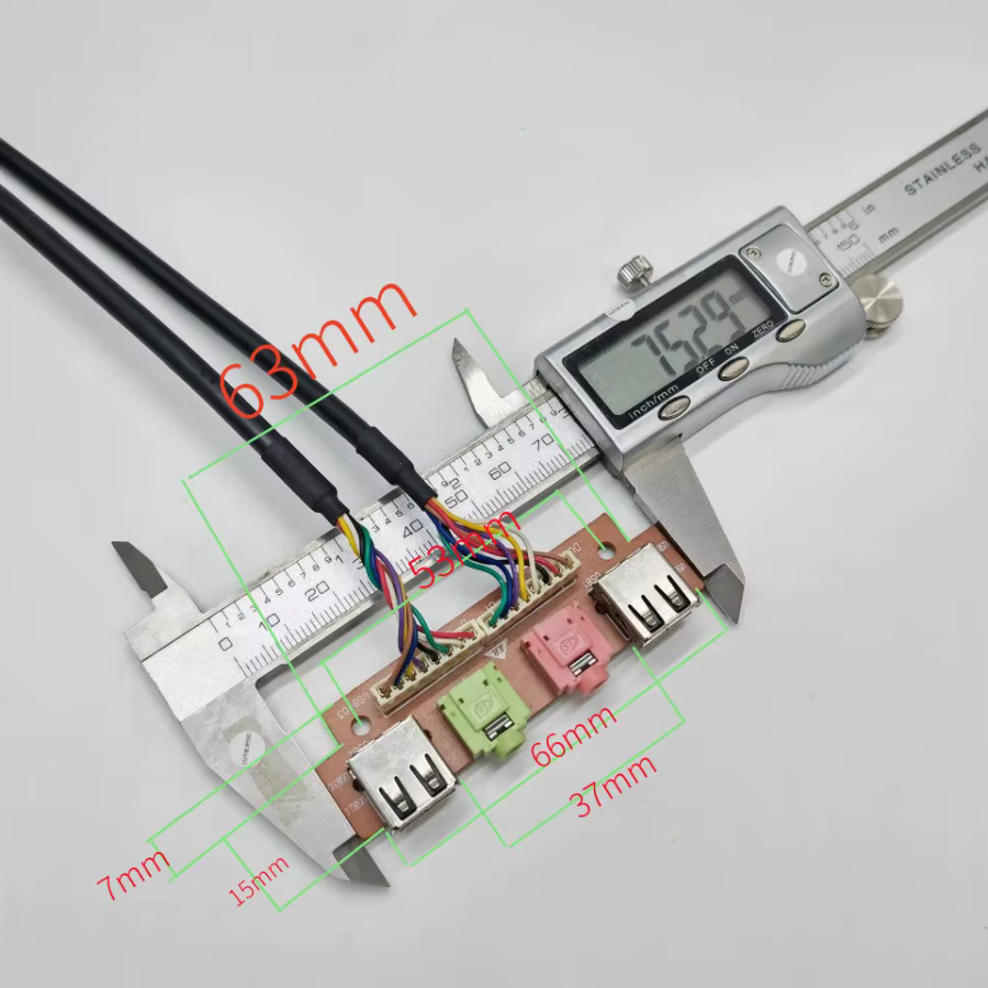 Especificaciones del panel frontal