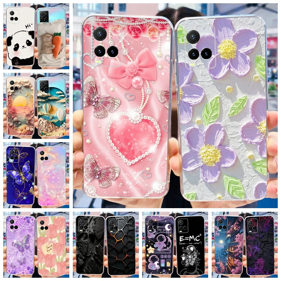 Funda Silicona Transparente para Vivo Y33s / Y21 – Diseño Flor Delgada Antigolpes - imagen 5