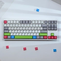 GMK Teclas PBT para Teclado Mecánico MX, Perfil Cherry Blanco Gris