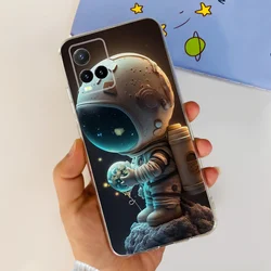 Funda Silicona Transparente para Vivo Y33s / Y21 – Diseño Flor Delgada Antigolpes