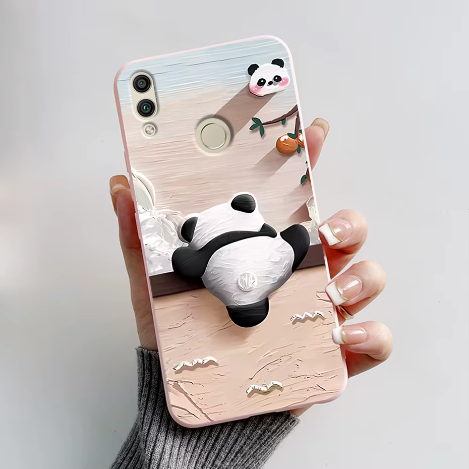 Funda de TPU diseño panda vista lateral