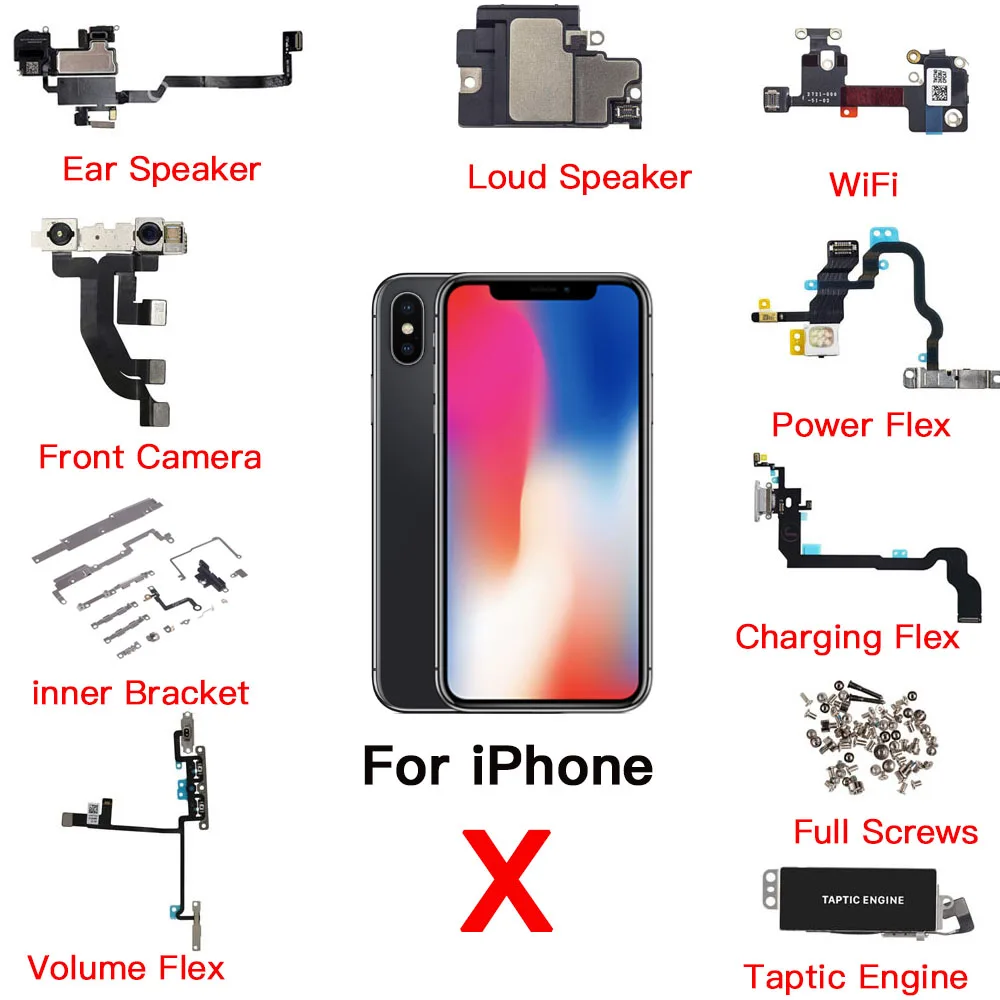Kit de piezas de repuesto para iPhone X