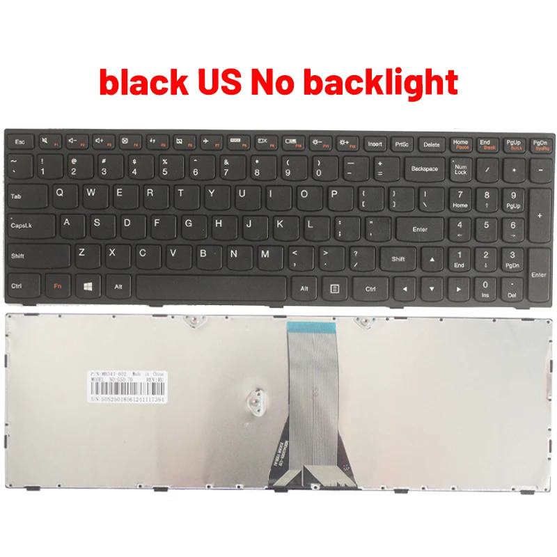 Teclado en acabado plateado para Lenovo