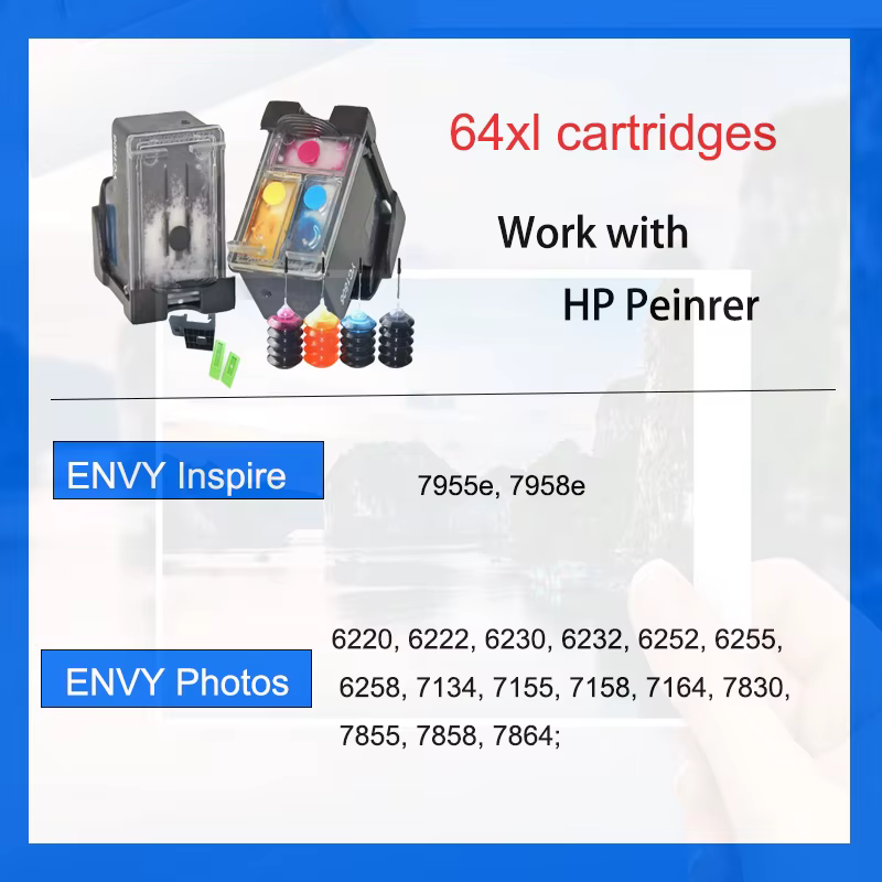 Detalle del cartucho de tinta Einkshop para impresoras HP