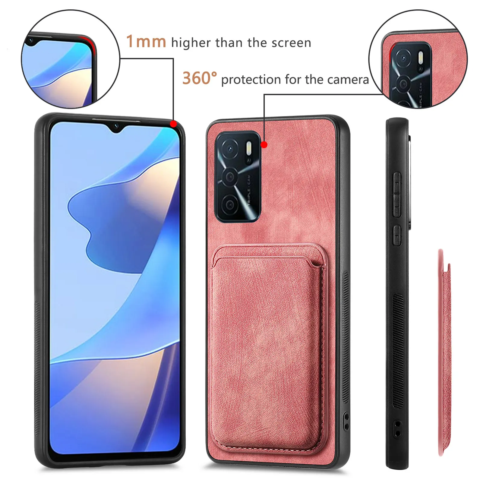 Funda Cuero OPPO A78 - Carga Inalámbrica 2 en 1 Vintage - imagen 2