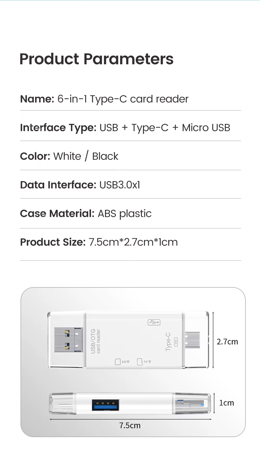 Lector USB-C con ranuras para tarjetas SD y microSD