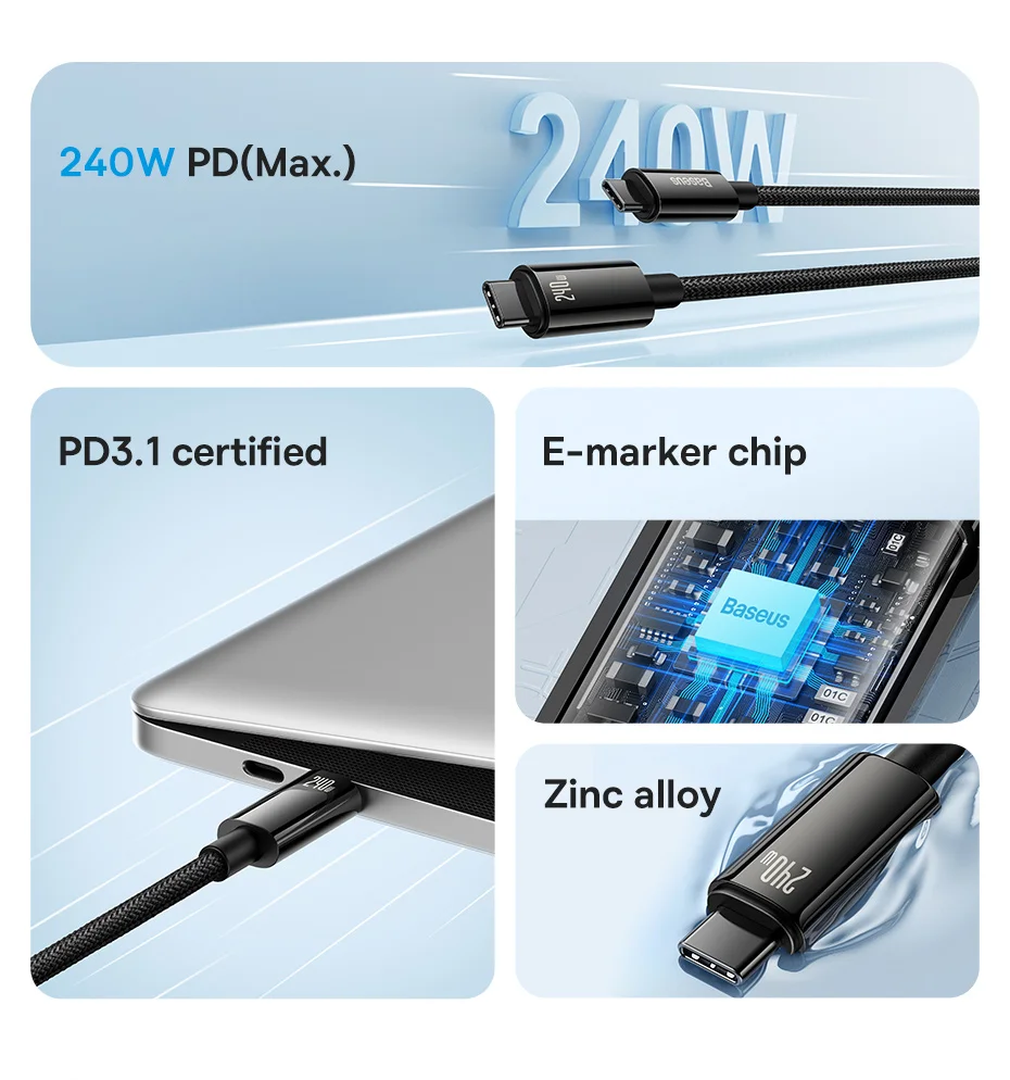 Cable Baseus para iPhone 15 Pro Max