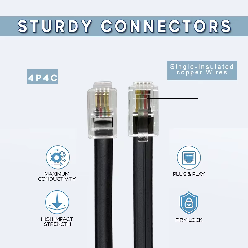 Cable modular de 4 hilos para comunicación