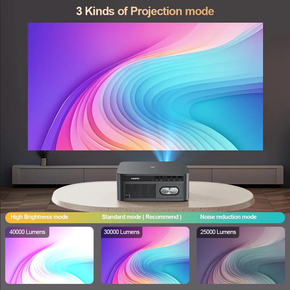 Proyector en modo cine en casa
