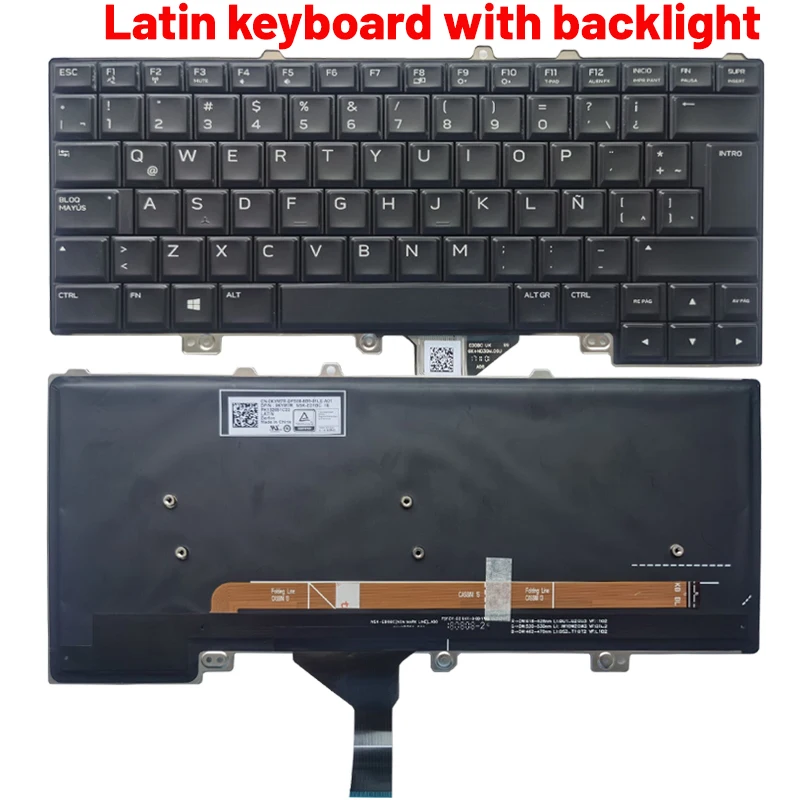 Teclado Dell Alienware vista superior completa