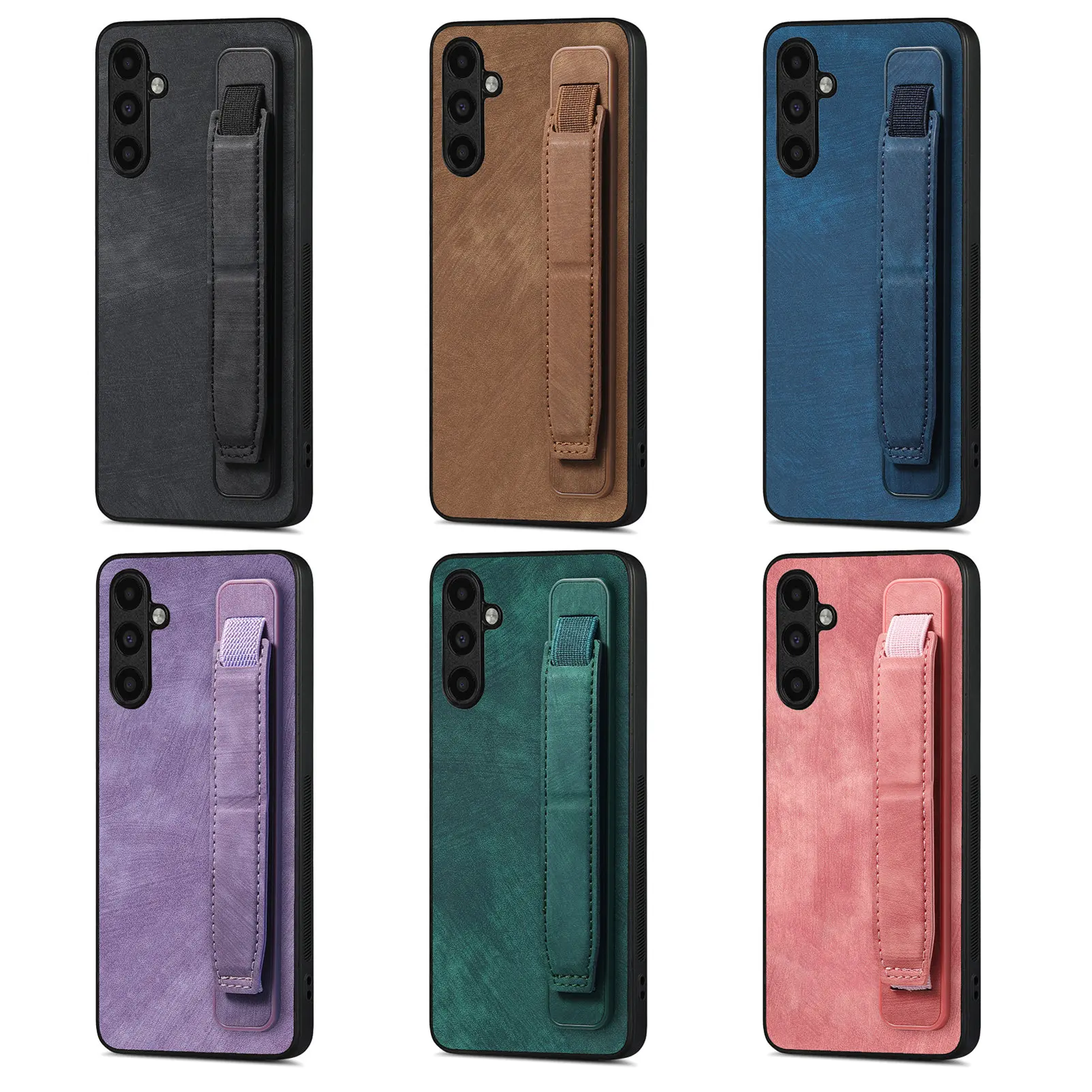 Capa de couro vintage para Samsung Galaxy A54 mostrando textura envejecida