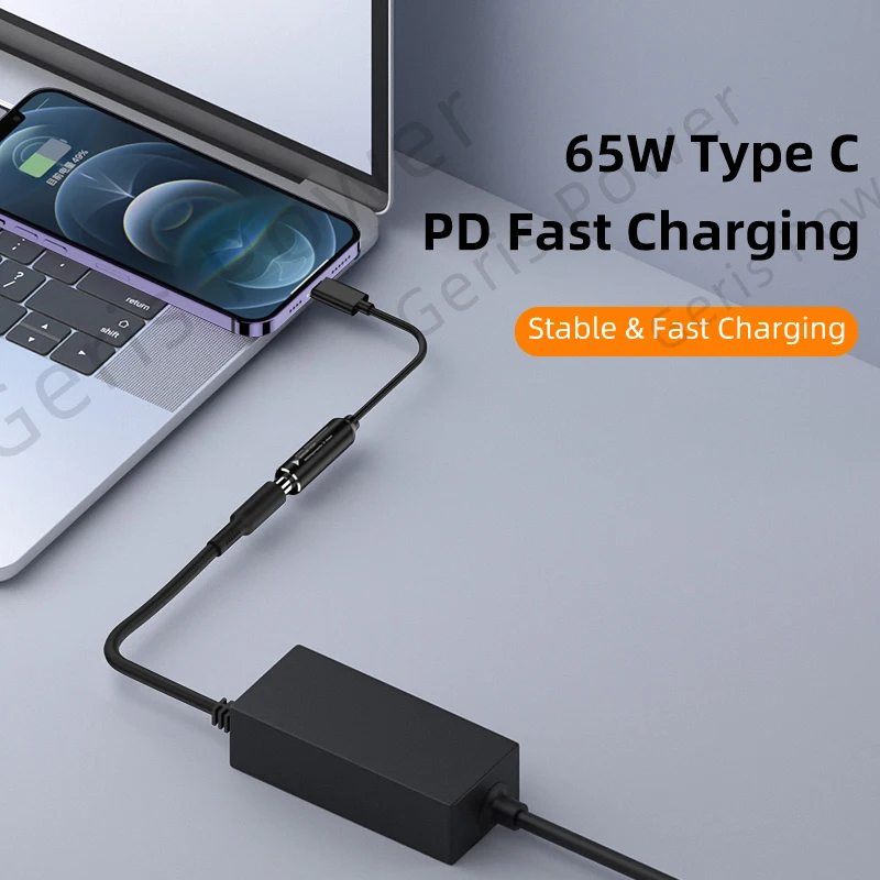 Adaptador conectado en uso