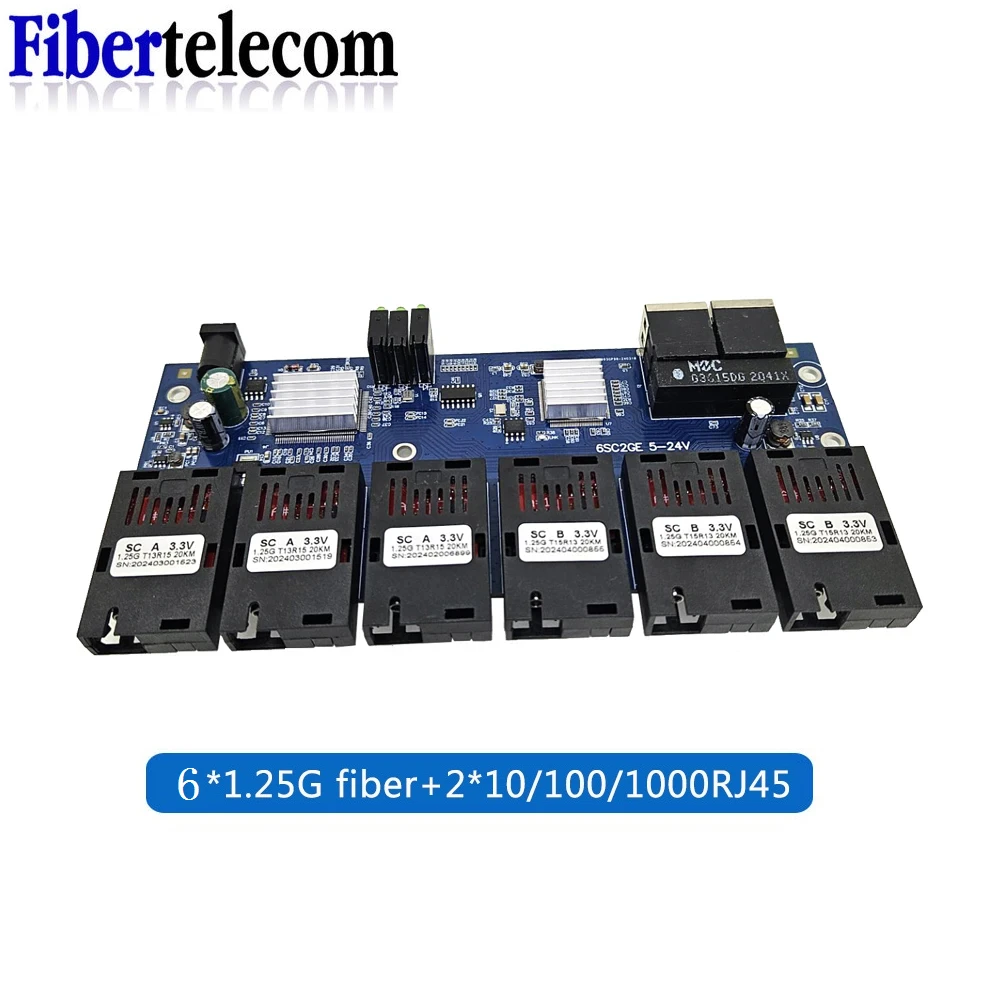Convertidor de medios de fibra óptica Gigabit Ethernet FTTH