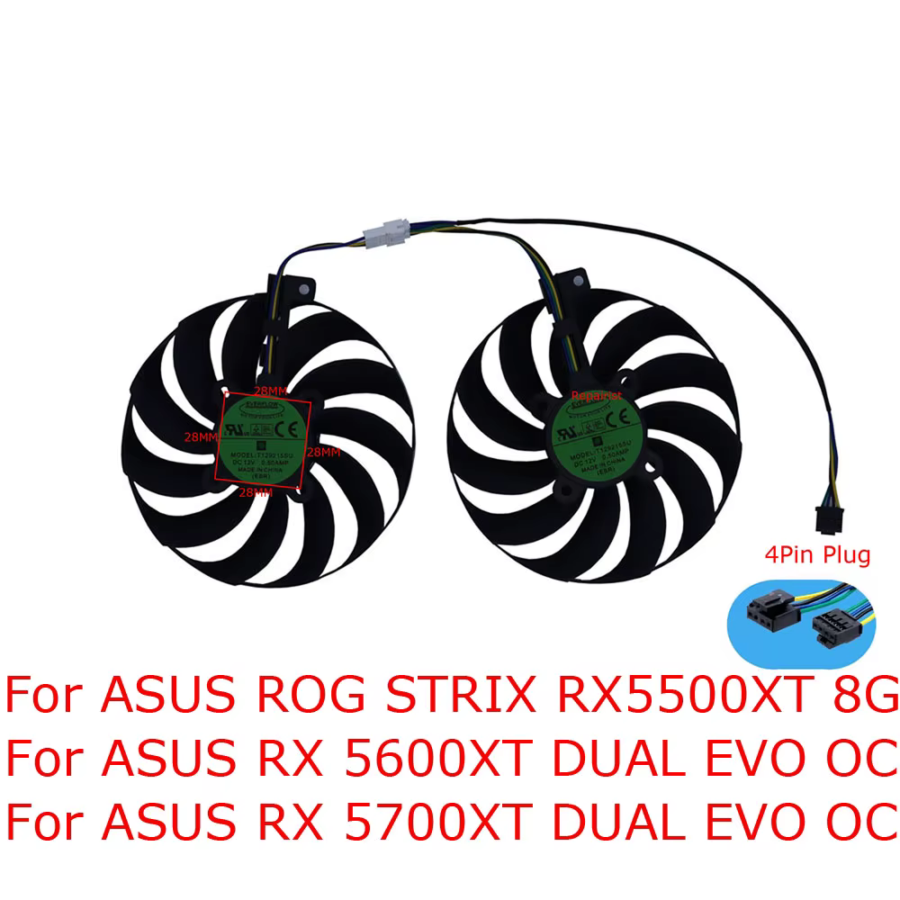 Ventilador T129215SU listo para instalación