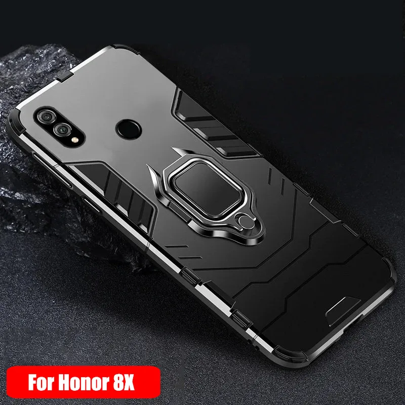 Funda Huawei Honor 8X Max Antigolpes con Soporte Anillo Dedo - imagen 2