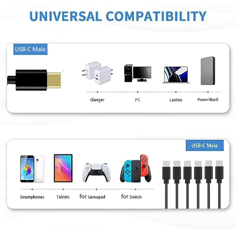 Cable Divisor USB-C 6 en 1 para Android y Dispositivos TypeC - imagen 4