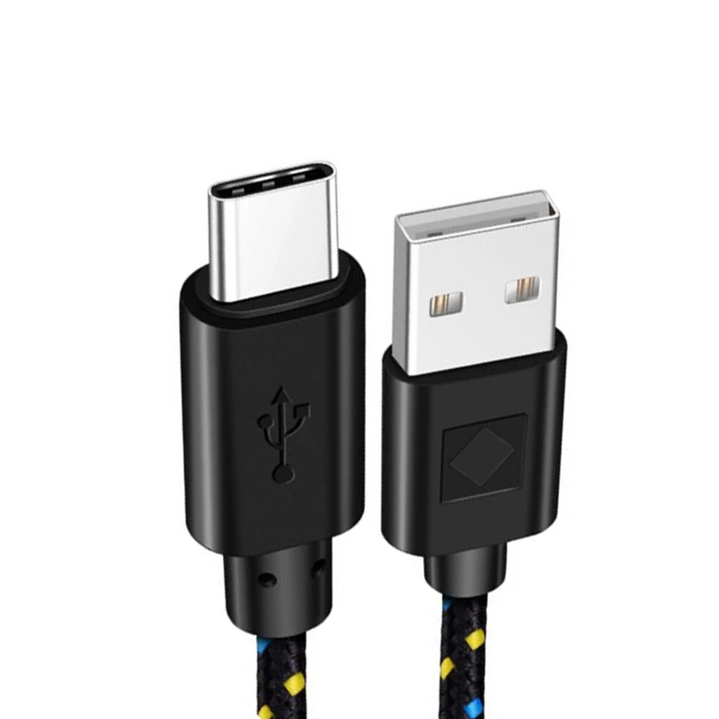 Cable USB tipo C trenzado de nailon vumpach en negro