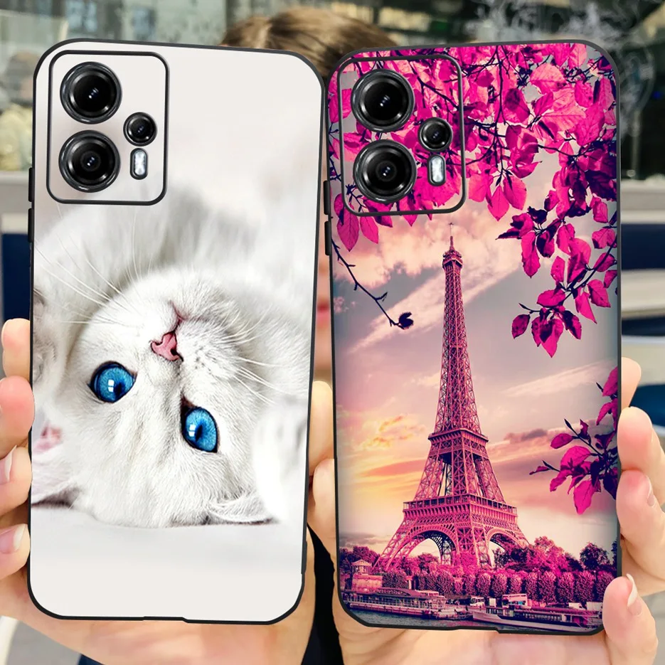 Funda TPU Motorola Moto G23 – Diseño Gato Mariposa Suave Fina - imagen 4
