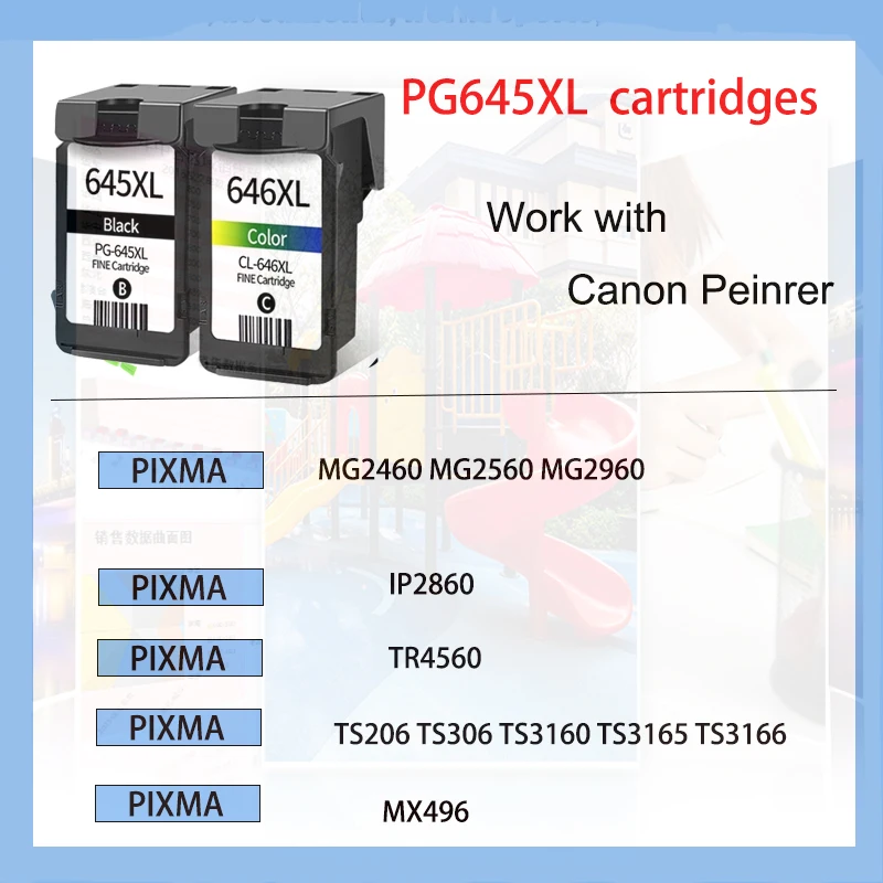 Vilaxh Cartuchos Tinta PG645 CL646 Compatibles Canon Pixma - imagen 4