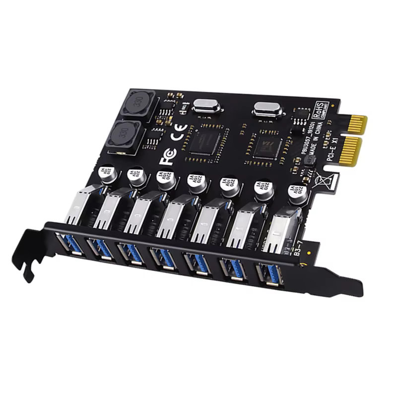 Chipset VIA y componentes internos de la tarjeta