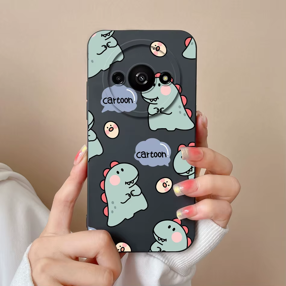 Funda de silicona líquida para Redmi A3 en color negro