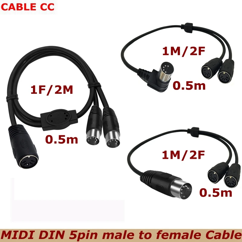 Conector macho de 90 ° y dos hembras en forma de Y