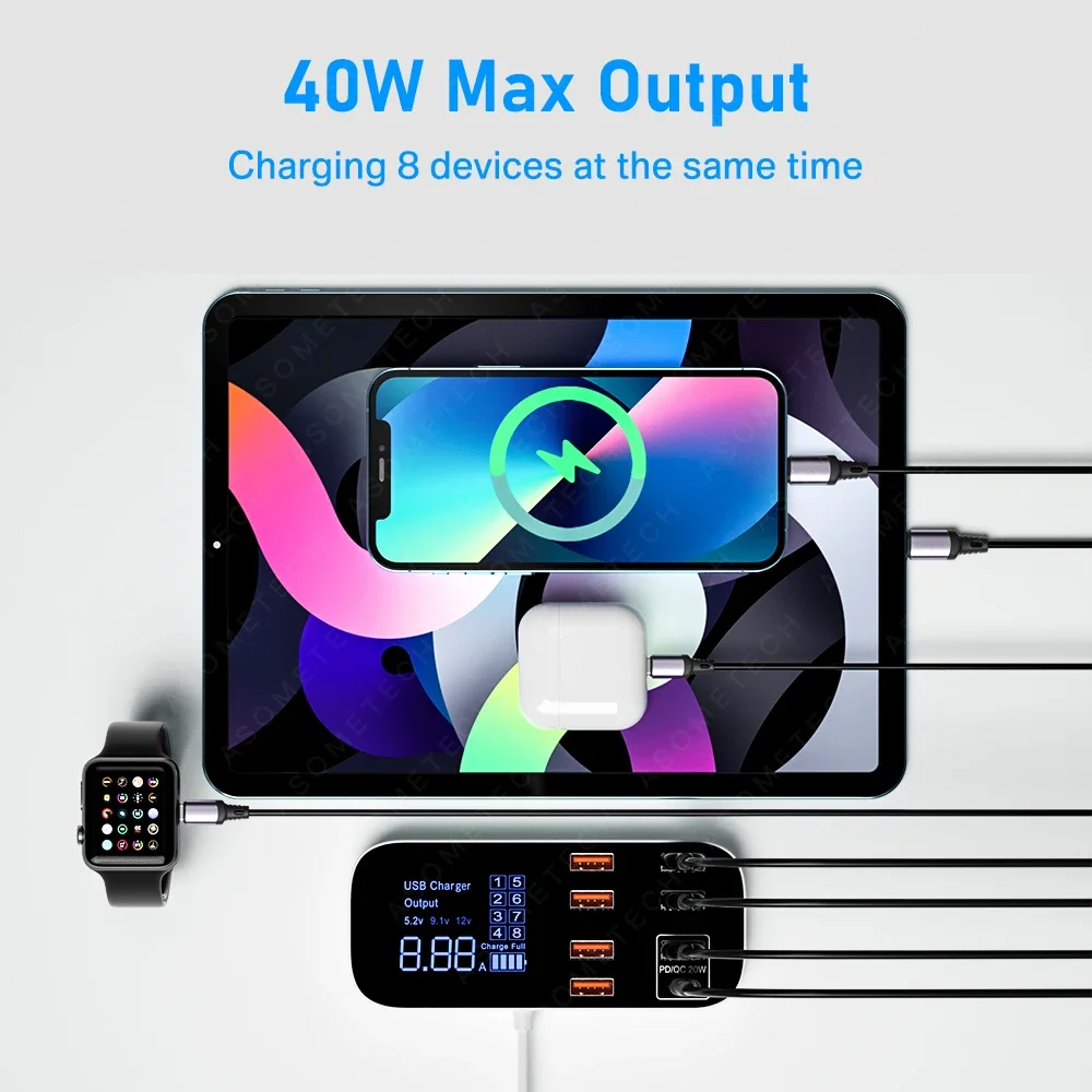 Cargador USB Carga Rápida con HUB – Viaje Móvil - imagen 4
