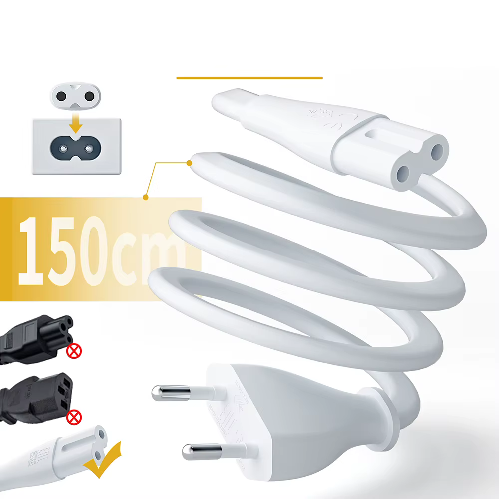 Cable IEC C7 Euro UE – TPE Premium Compatible PS5 Xbox Apple TV - imagen 3