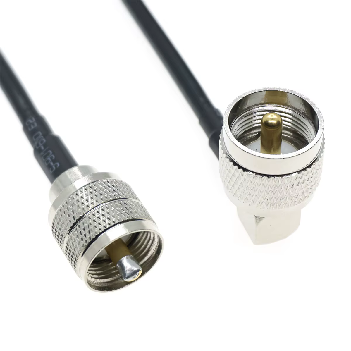 Vista frontal del conector hembra