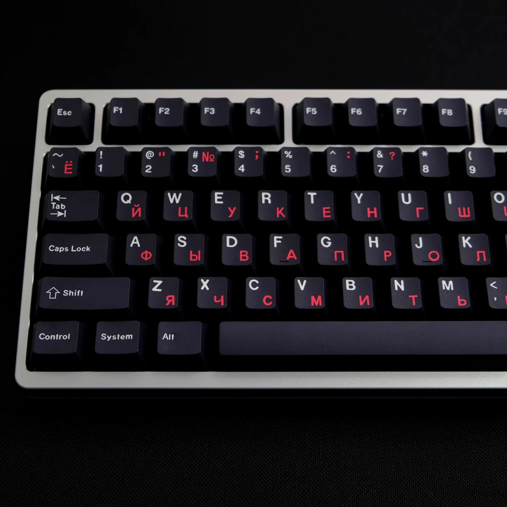 GMK WOB Teclas mecánicas PBT Perfil Cherry MX Negras Rojas - imagen 3