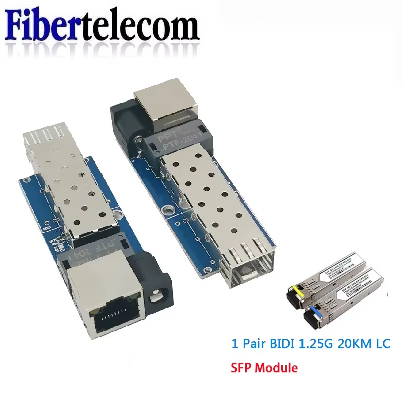 Mini RPOE Convertidora de Medios Fibra SFP RJ45 Ethernet - imagen 4