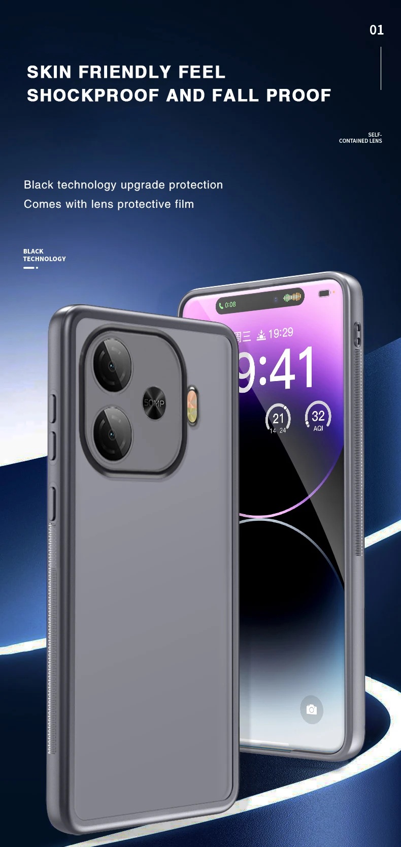 Funda trasera GOINSIE translúcida para VIVO iQOO