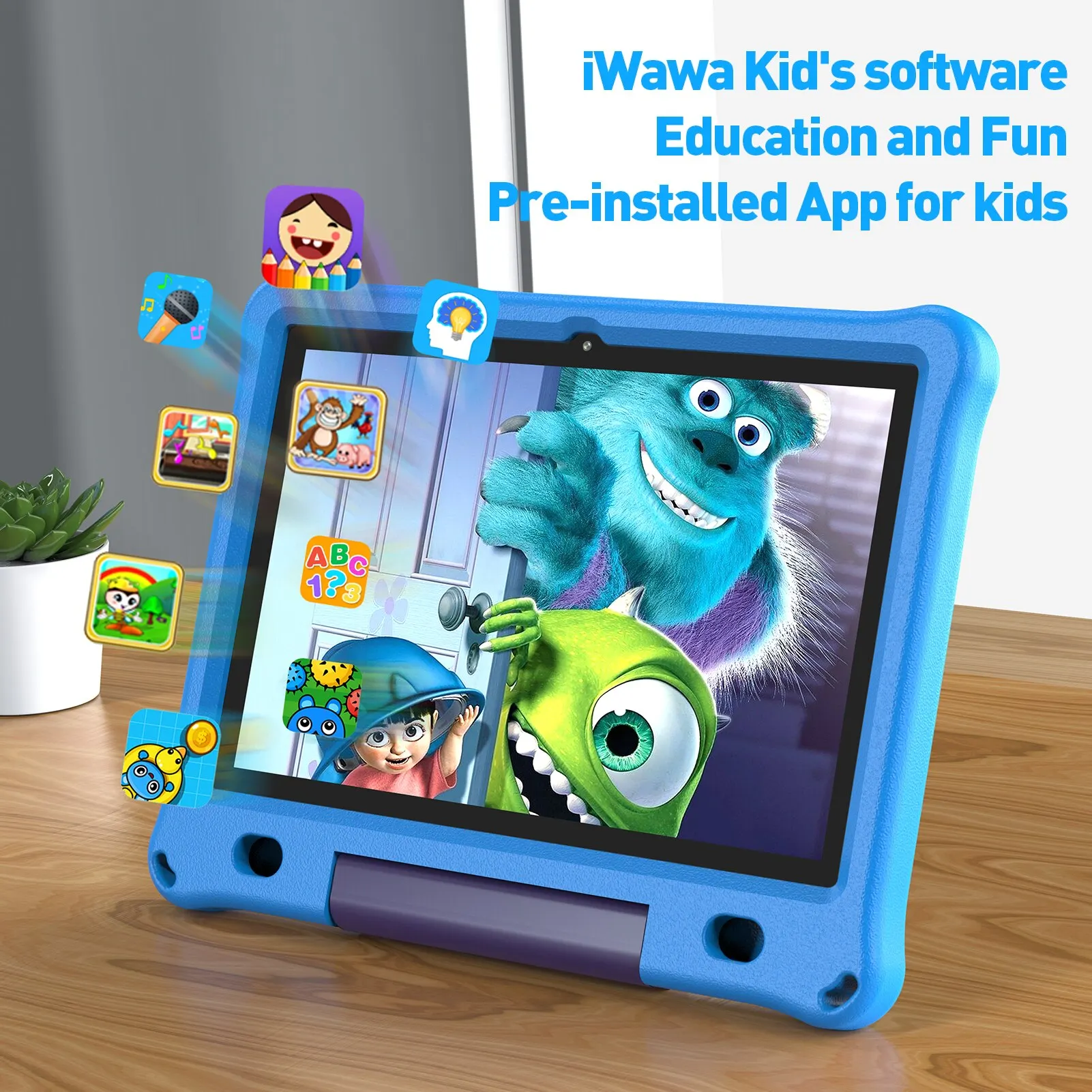 Pritom Tableta infantil Android 15 10,1 WiFi 6 YouTube con funda EVA - imagen 5