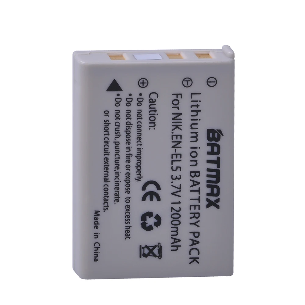 Batería Batmax EN-EL5 ENEL5 + cargador Dual LED para NIKON Coolpix P530 P520 P510 P100 P500 P5100 P5000 P6000 P3 P4 P90 P80 P100