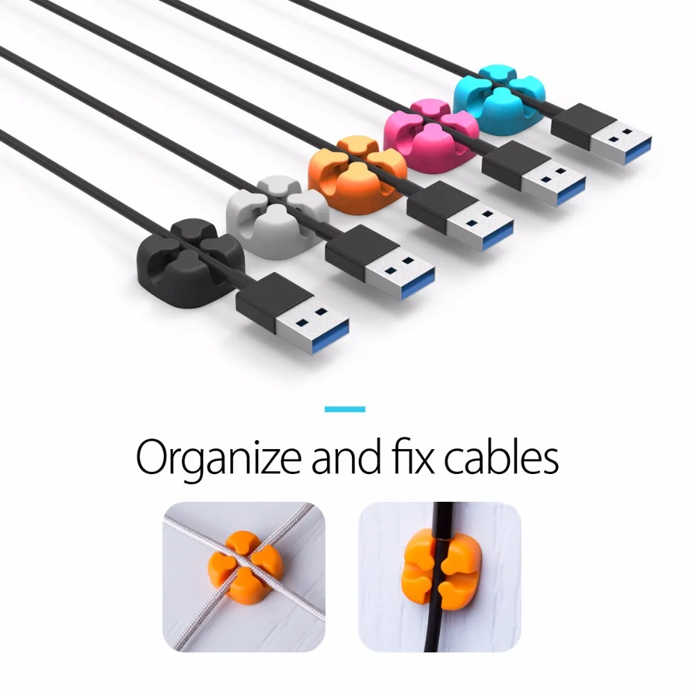 Organizador Cables ORICO Silicona Escritorio - imagen 5