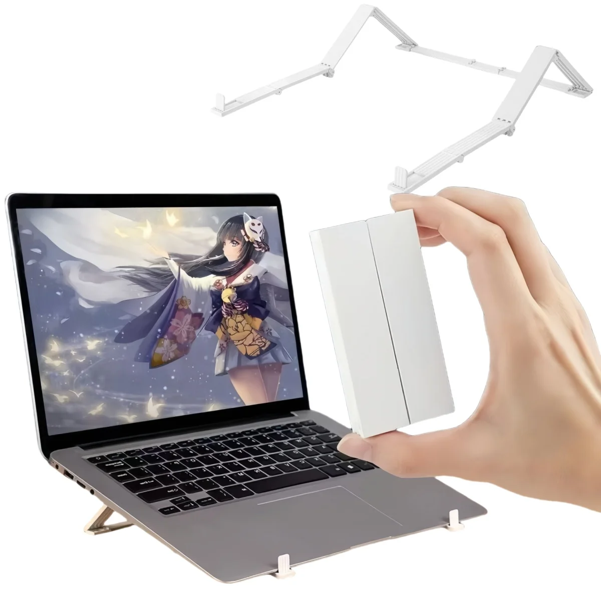 Soporte Elevador Plegable para Portátil – Base de Escritorio - imagen 4