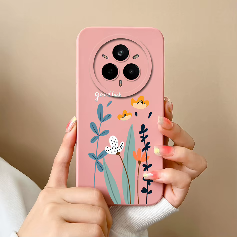 Realme 14 Pro+ – Funda de Silicona Floral Antigolpes - imagen 5