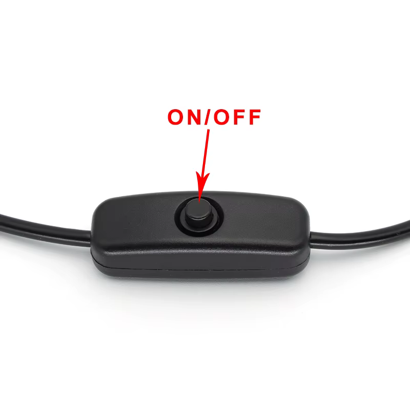 Cable USB-C Alimentación Raspberry Pi 4 con Interruptor - 1M 5V 3A
