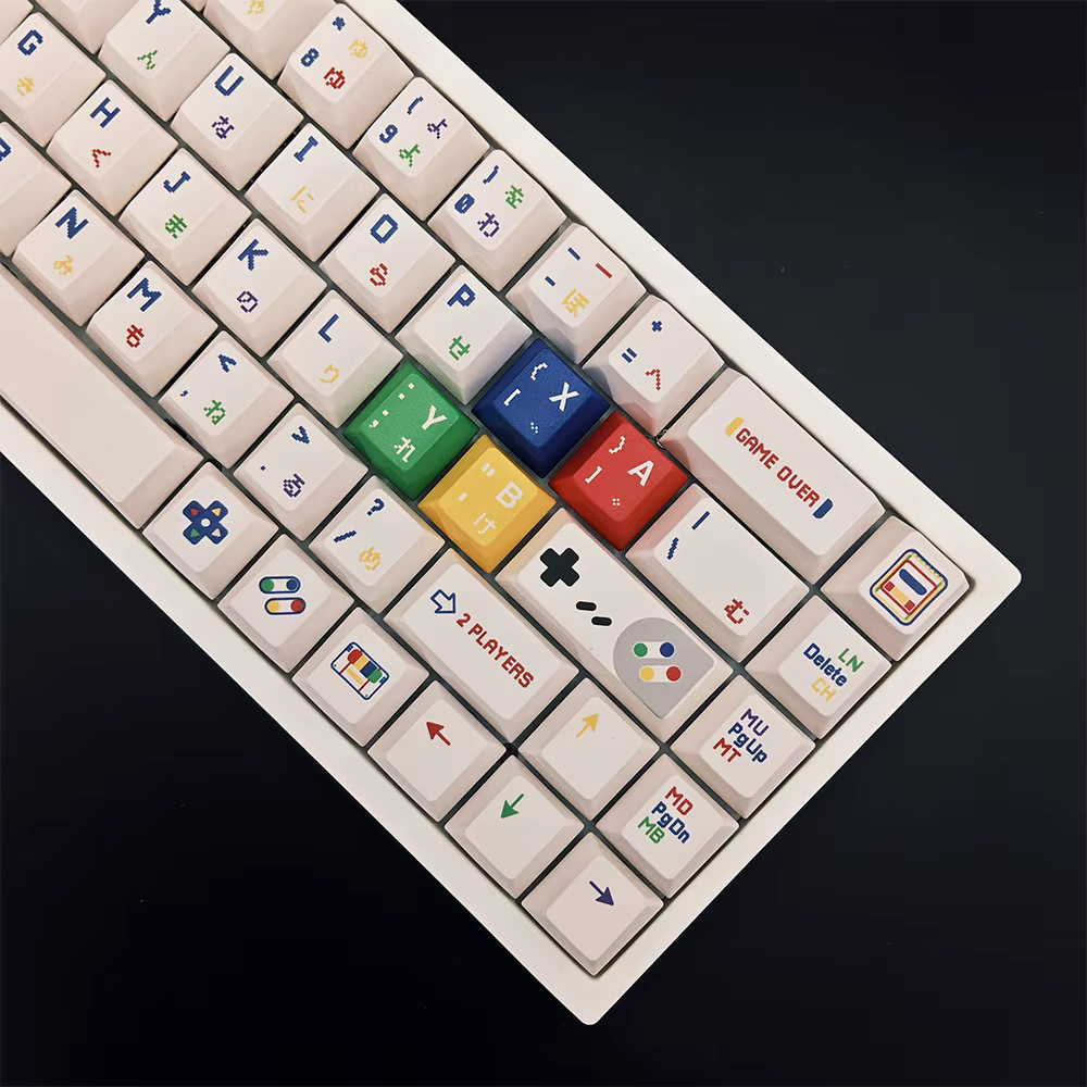 Teclas PBT Retro Blancas Perfil Cherry para Teclado Mecánico ISO - imagen 2