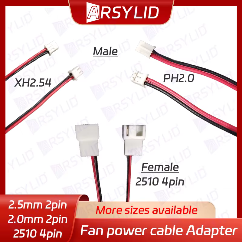 ARSYLID Adaptador PH2.0 de 3/4 a 2 Pines para Ventilador VGA - imagen 4
