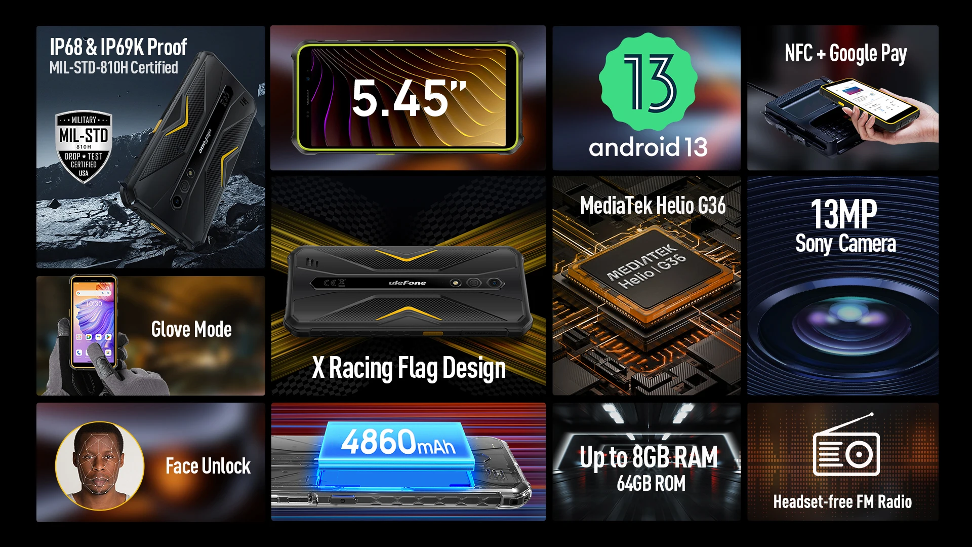 Pantalla HD+ del Armor X12 Pro