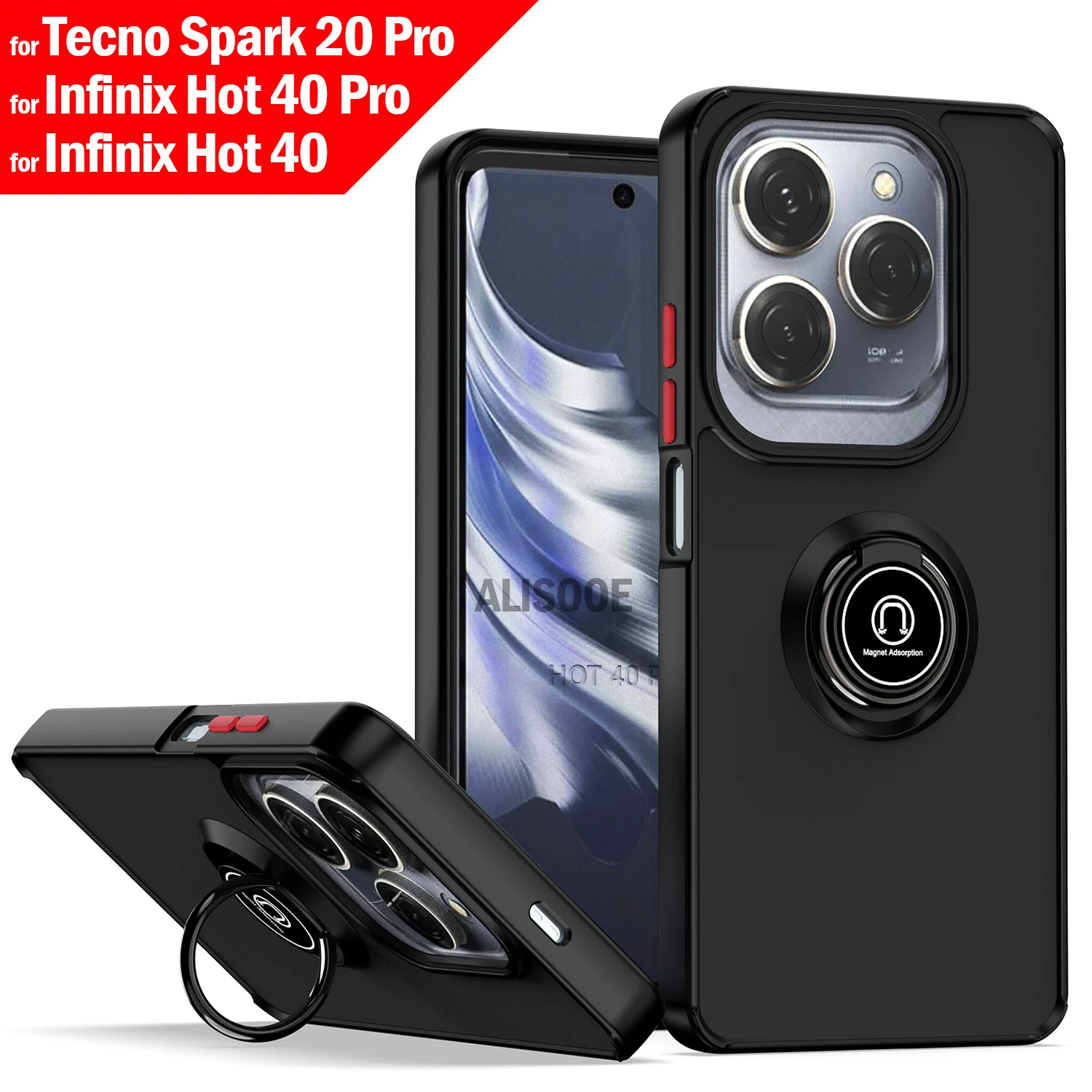 Funda Antigolpes Tecno Spark 20 Pro con Soporte Magnético