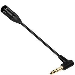 Cable TRS a XLR balanceado acodado 90°