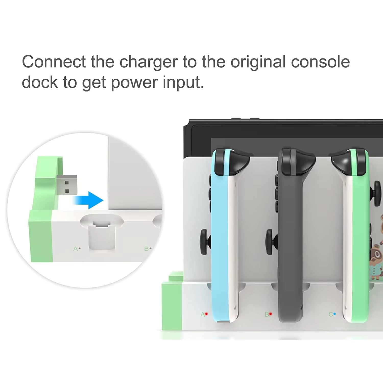 Soporte compacto para organizar varios Joy-Con
