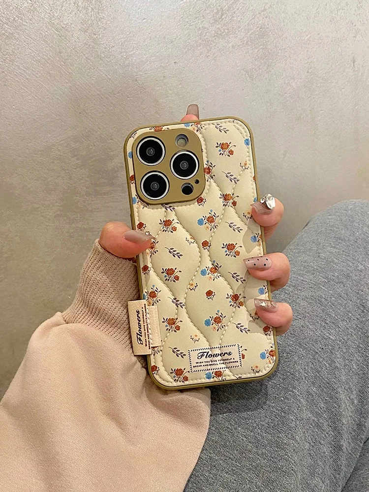 Funda de silicona con flores vista frontal