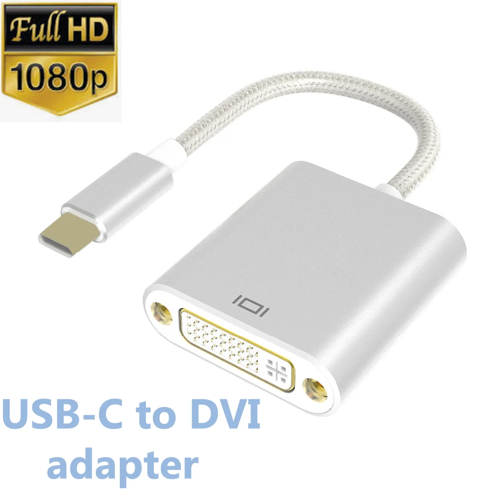 Adaptador USB-C a DVI Thunderbolt 3 para MacBook Pro y Dell XPS