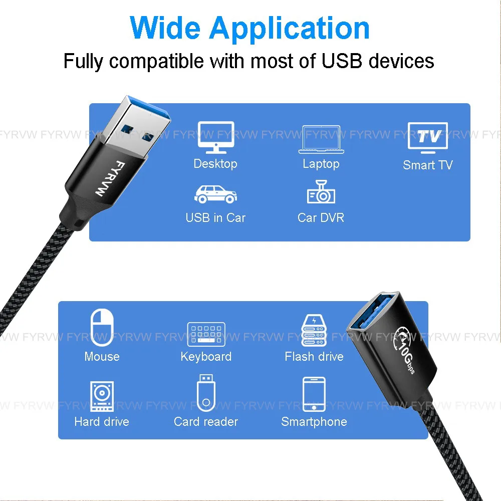 Cable USB conectado a hub con varios periféricos