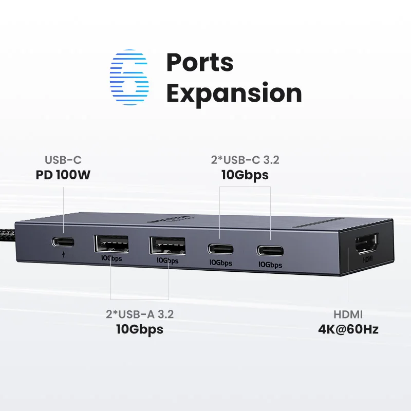 UGREEN Hub USB-C HDMI alta velocidad con Power Delivery para portátil - imagen 4
